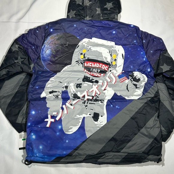 Members Only Astronaut Bomber Jacket Men’s Size L Will Fit XL - Picture 7 of 8